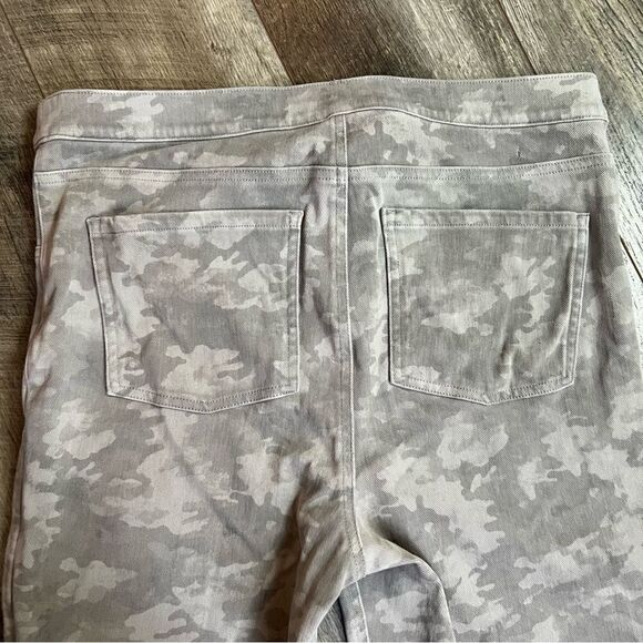 SPANX Jean-ish Stone Wash Green Grey Camo High Rise Ankle Jegging Leggings 1X - Picture 13 of 16
